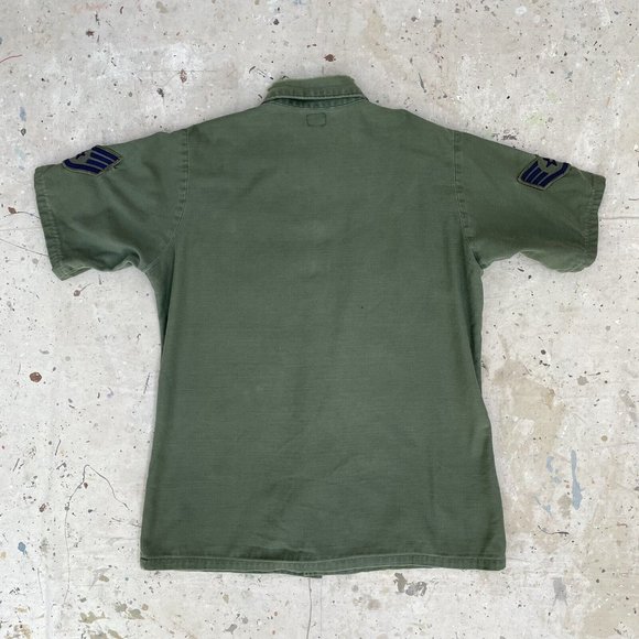 Vintage Vietnam War Era 270th E.I. Squadron USAF Poplin Field Shirt Named Size M - Picture 2 of 4